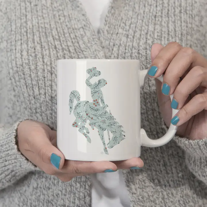 Blue Pip Berry Wyoming Steamboat Ceramic Mug