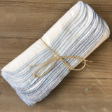Winter Chill One Dozen Blue Unpaper Towels - reusable paper towels, dish towels or cloth napkins