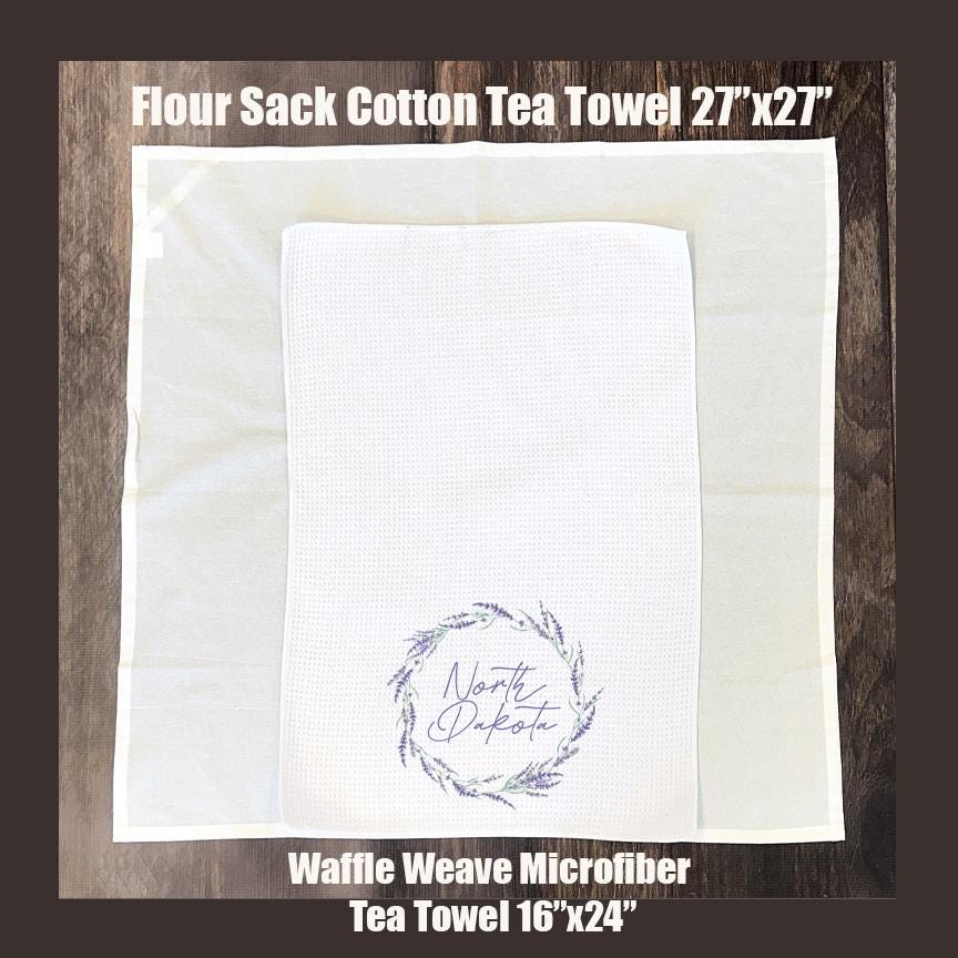 Happy Holidays Highland Cow Tea Towel • Festive Cow Farmhouse Holiday Decor Gift