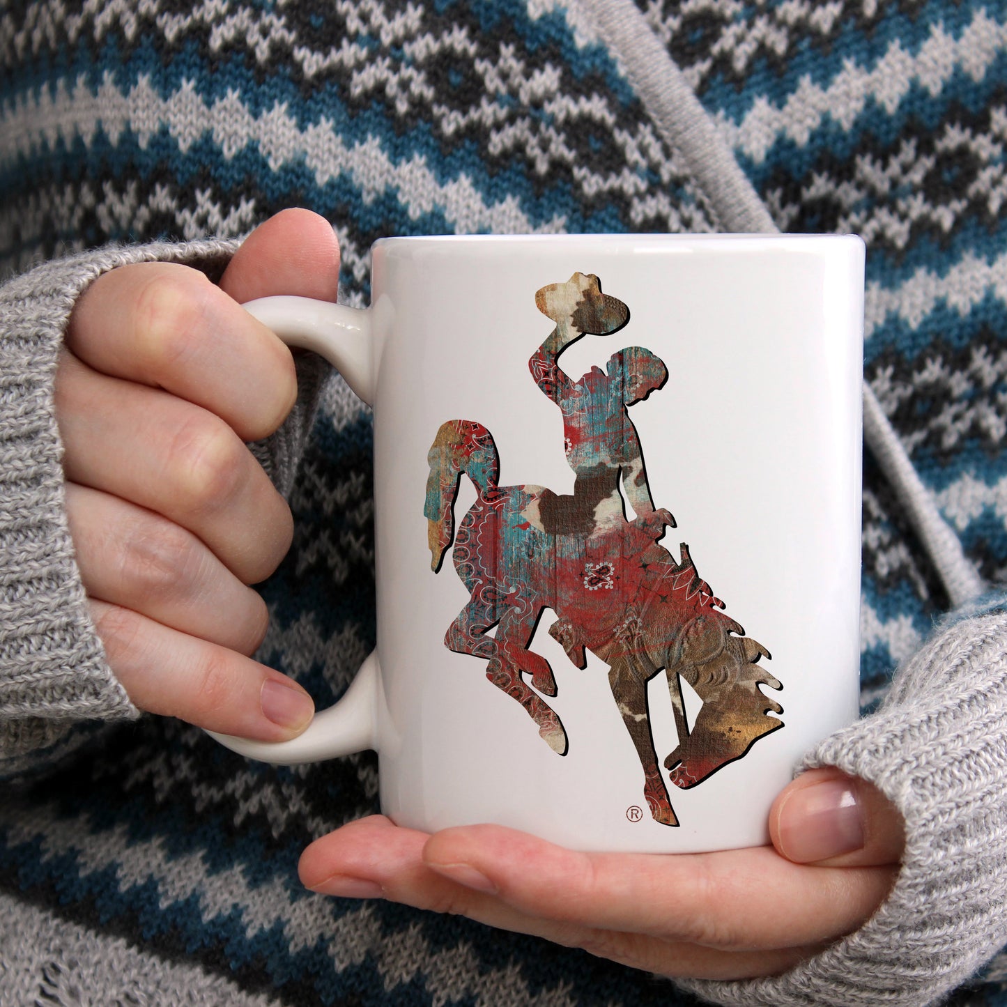 Western Bucking Horse™ Ceramic Mug | Wyoming Icon Coffee Cup