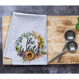 a napkin with the words the white's on it next to two spoons