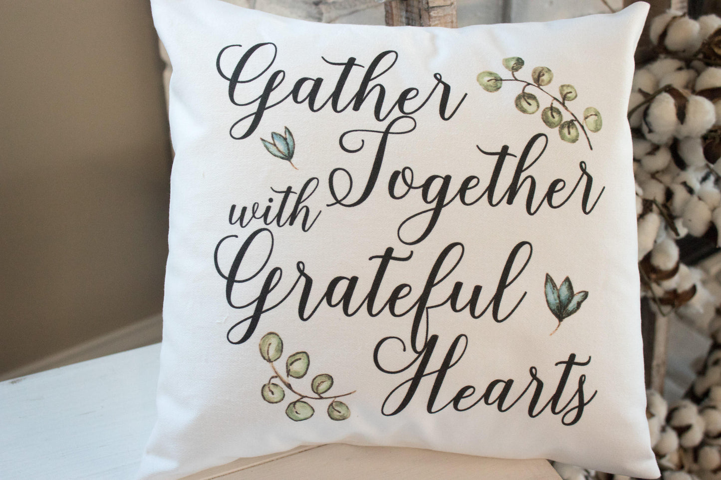 Gather Together Throw Pillow