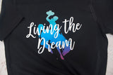 Living the Dream Wyo style - Ladie's Wyoming bucking horse t-shirt