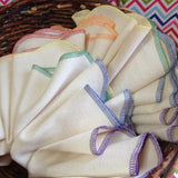 24 Birdseye Unpaper Towels in Rainbow Colors - reusable paper towel replacement, eco-friendly gift