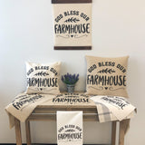 God Bless this Farmhouse burlap placemats - set of two farmhouse style decor gift idea with other God Bless our farmhouse decor items