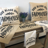 God Bless this Farmhouse burlap placemats - set of two farmhouse style decor gift idea with other God Bless our farmhouse decor items