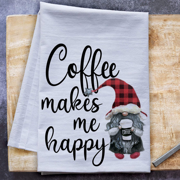 Coffee makes me happy gnome