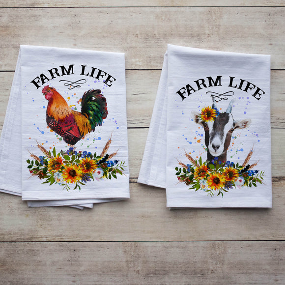 Farm life - Set of Two premium tea towels