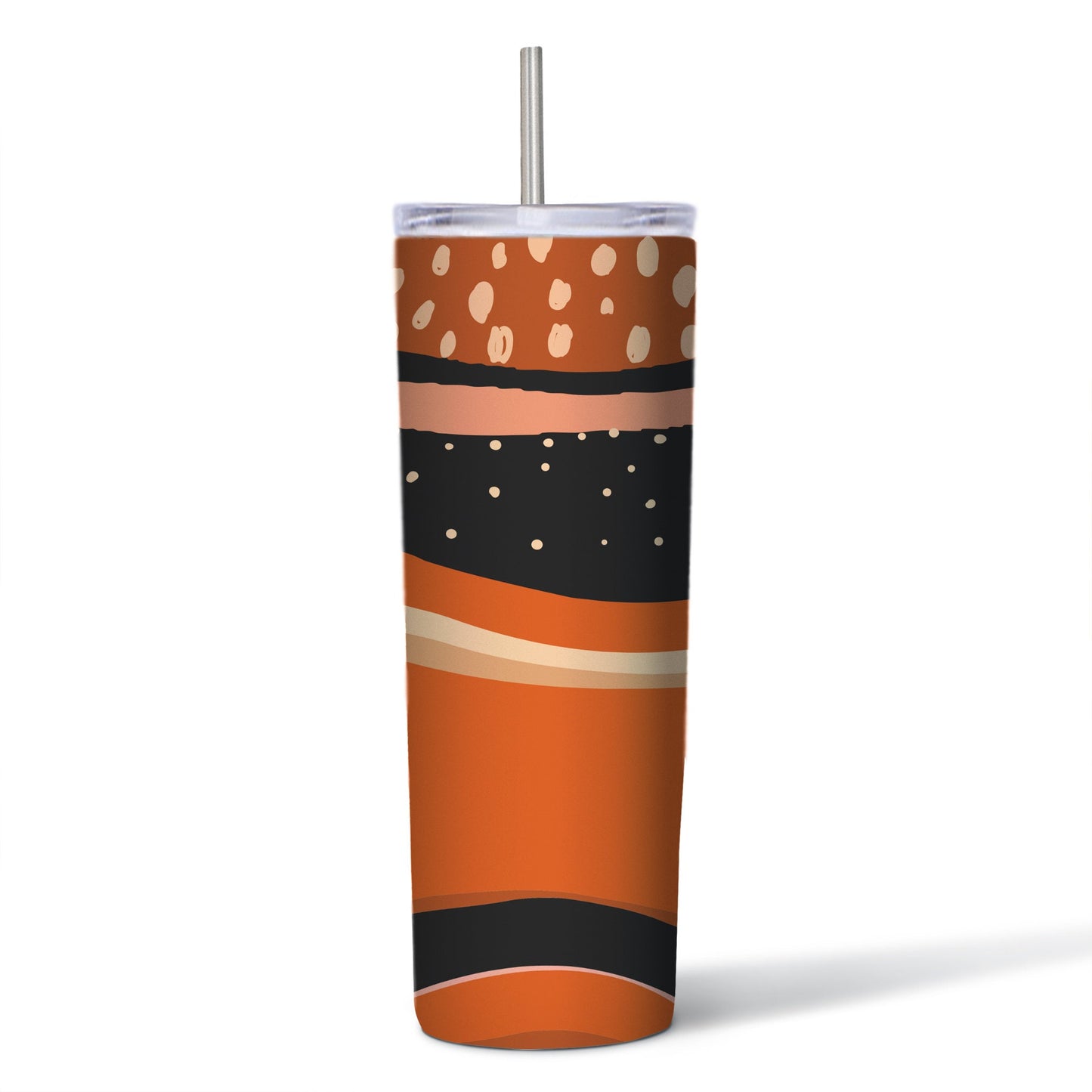 Orange Abstract Pattern 20oz skinny tumbler