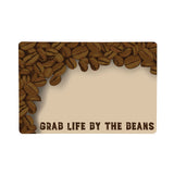 Grab Life by the Beans Washable Coffee Mat -