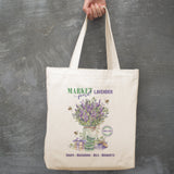 Everything Lavender canvas tote bag -  premium canvas carryall bag perfect for books, shopping or a reusable grocery bag
