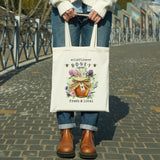 Fresh Wildflower Honey canvas tote bag -  premium canvas carryall bag perfect for books, shopping or a reusable grocery bag