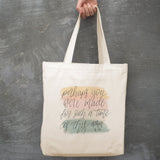 Such A Time Esther 4:14 pastel canvas tote bag -  premium canvas carryall bag perfect for books, shopping or a reusable grocery bag