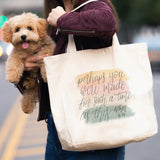 Such A Time Esther 4:14 pastel canvas tote bag -  premium canvas carryall bag perfect for books, shopping or a reusable grocery bag