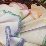 24 Birdseye Unpaper Towels in Rainbow Colors - reusable paper towel replacement, eco-friendly 