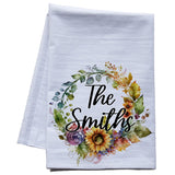 a white towel with the words the smiths printed on it