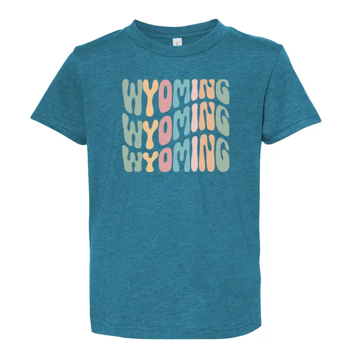 Retro Wyoming Wav Youth Toddler Baby T-Shirt - Kids Tee