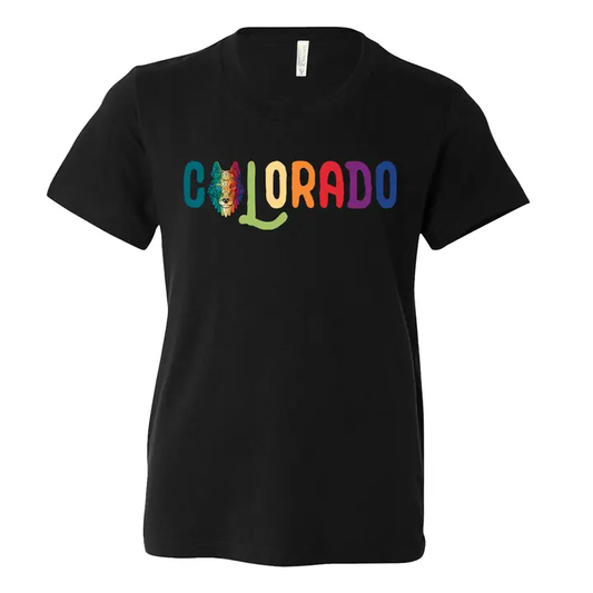 Colorful Colorado Wolf Youth Toddler Baby T-Shirt – Bold and Fun Kids Tee