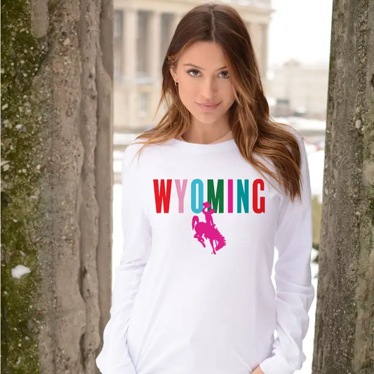 Bright Wyoming Steamboat T-Shirt – Iconic Western Pride Apparel