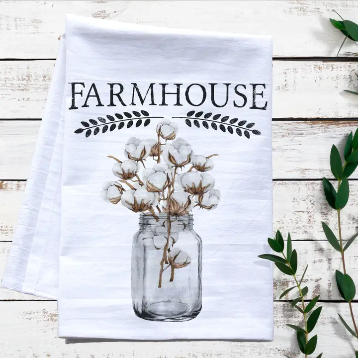 Farmhouse Flour Sack Tea Towel – Rustic & Functional Kitchen Decor