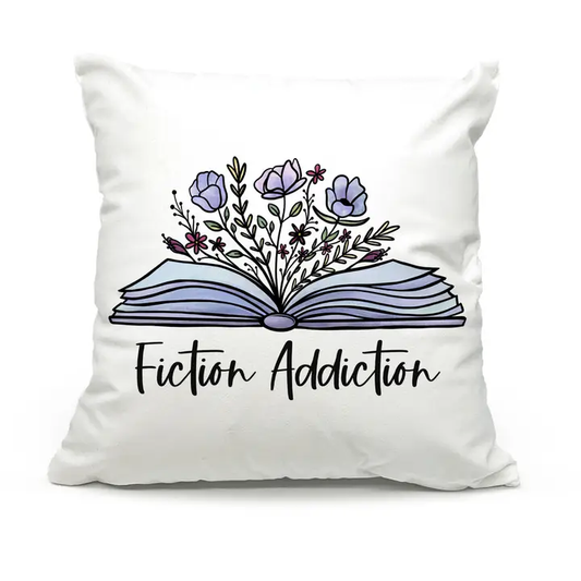 Fiction Addiction Throw Pillow