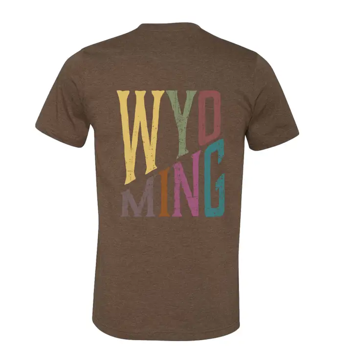 Color Block Wyoming T-Shirt – Bold & Stylish State Pride