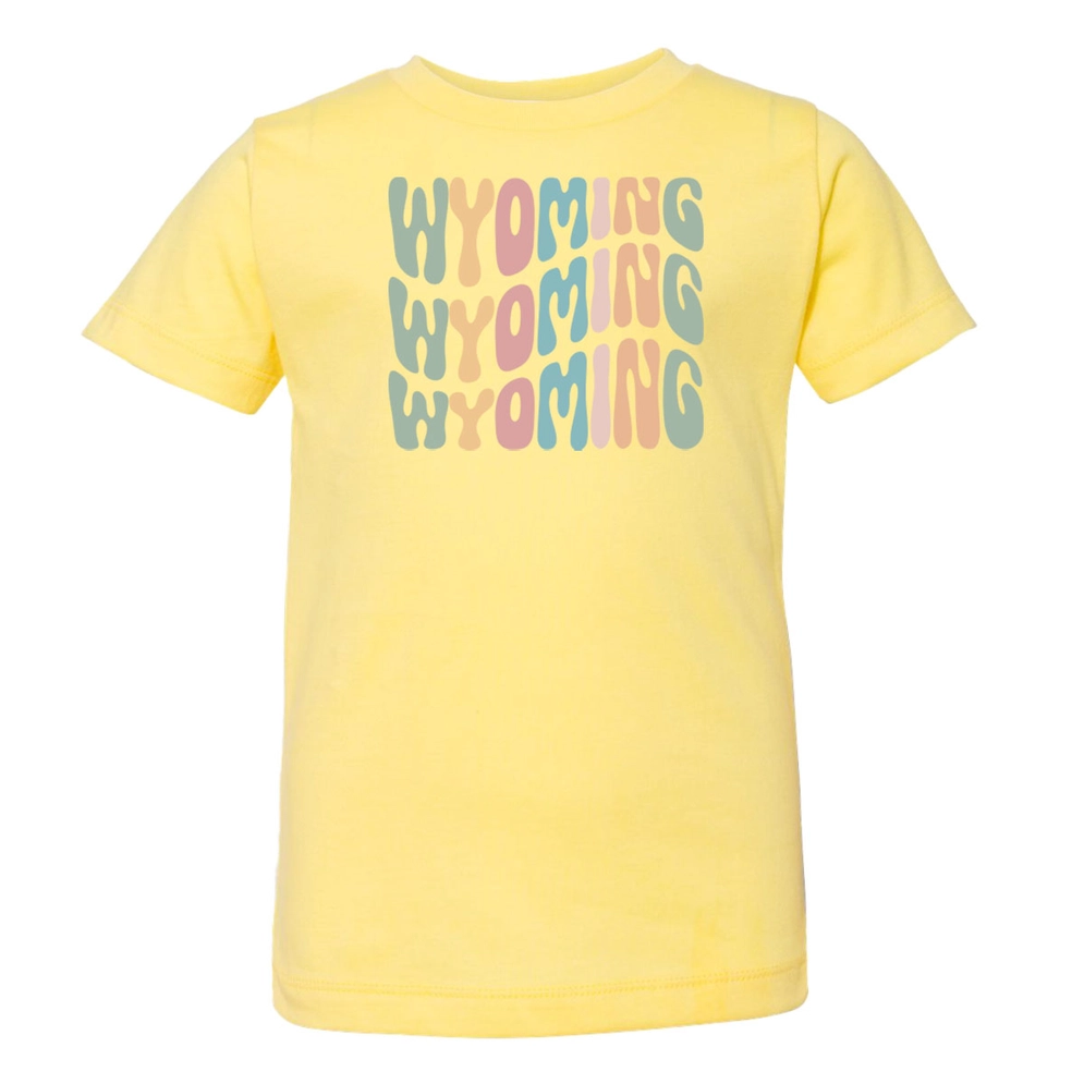 Retro Wyoming Wav Youth Toddler Baby T-Shirt - Kids Tee