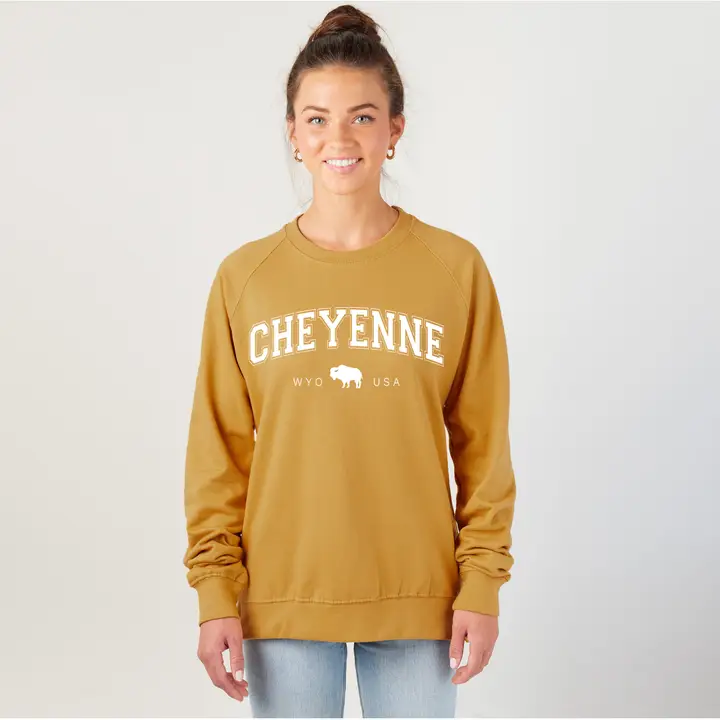 Custom Wyoming Collegiate Style Tunic Crewneck – Personalized Comfort & Style