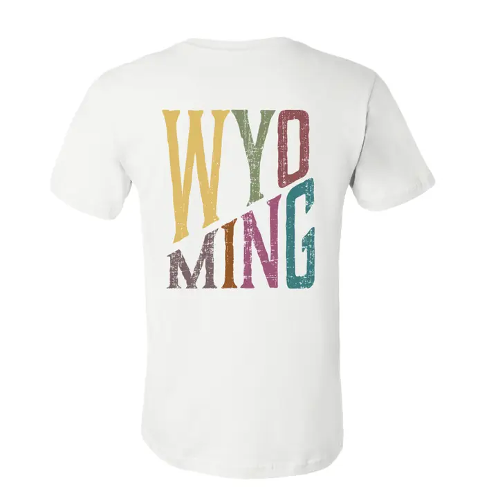 Color Block Wyoming T-Shirt – Bold & Stylish State Pride