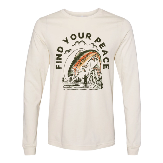 Find Your Peace Trout Fishing Shirt – Customizable Outdoor Adventure Apparel