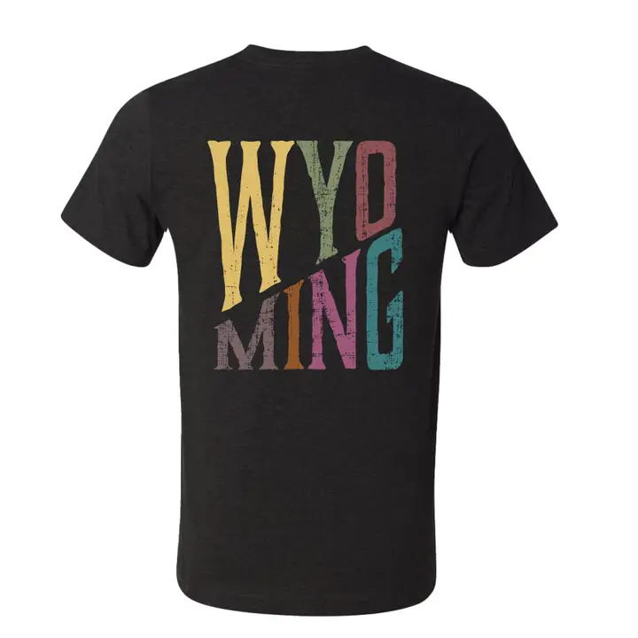 Color Block Wyoming T-Shirt – Bold & Stylish State Pride