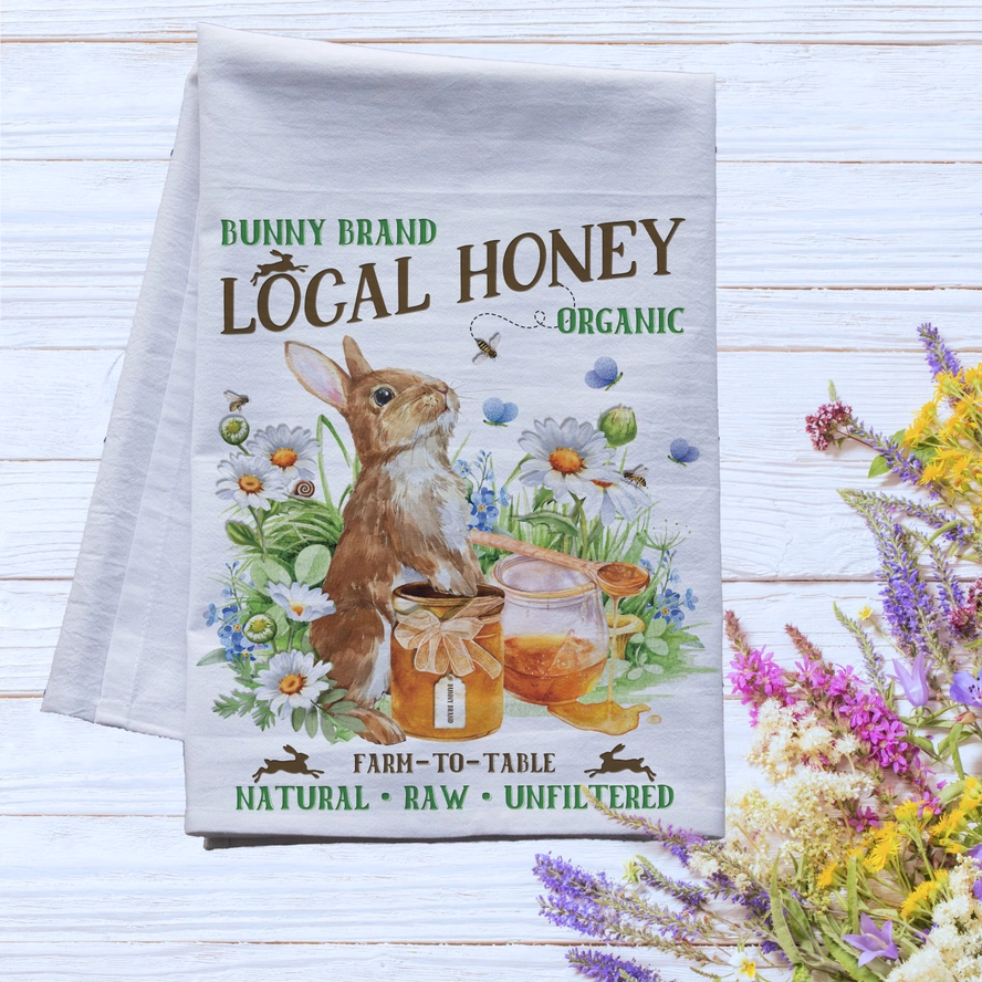 Local Honey Tea Towel washable Highly Absorbent Kitchen Towel Multi Use Kichen Towel