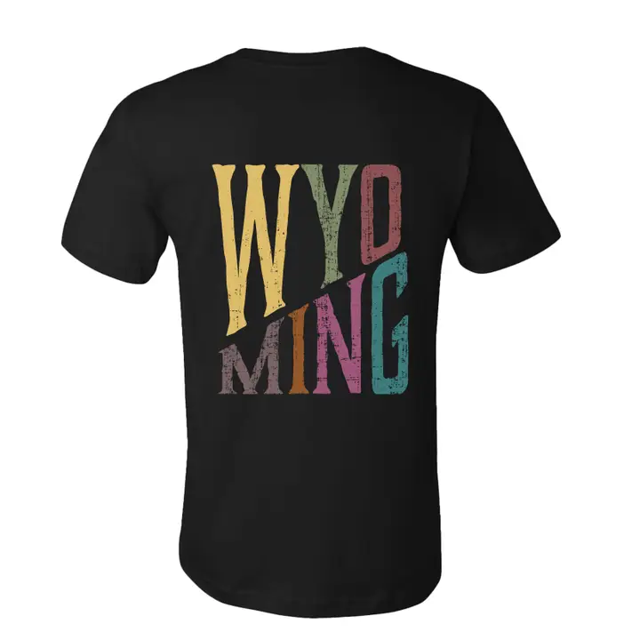 Color Block Wyoming T-Shirt – Bold & Stylish State Pride