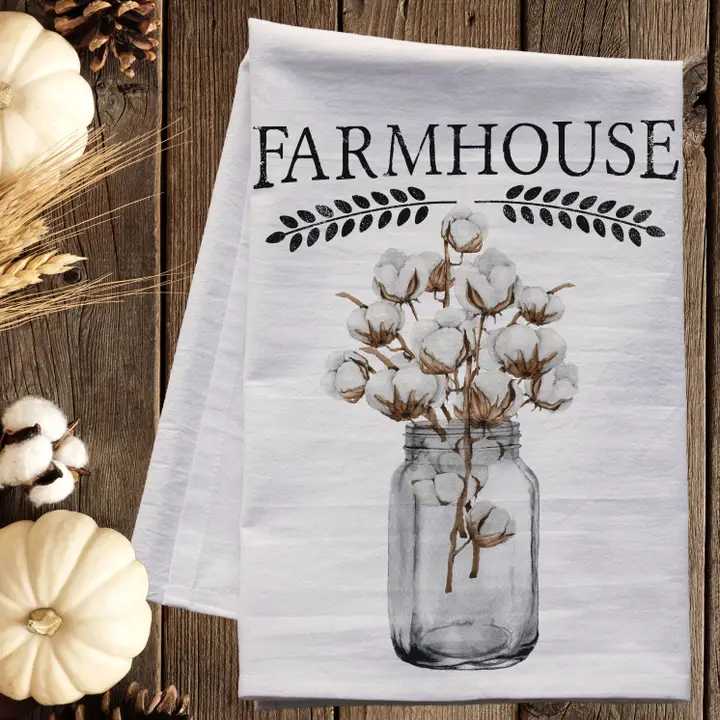 Farmhouse Flour Sack Tea Towel – Rustic & Functional Kitchen Decor