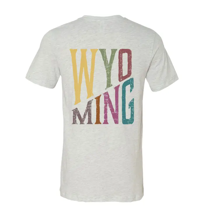 Color Block Wyoming T-Shirt – Bold & Stylish State Pride