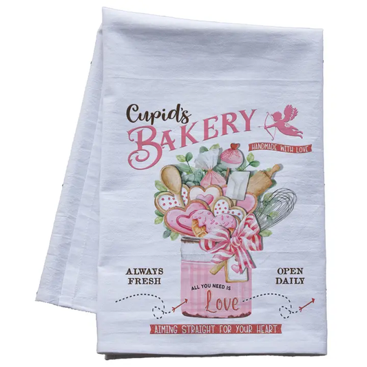 Cupids Bakery Flour Sack Tea Towel