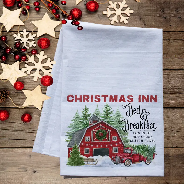 Christmas Inn Linen Placemat – Festive Holiday Table Decor