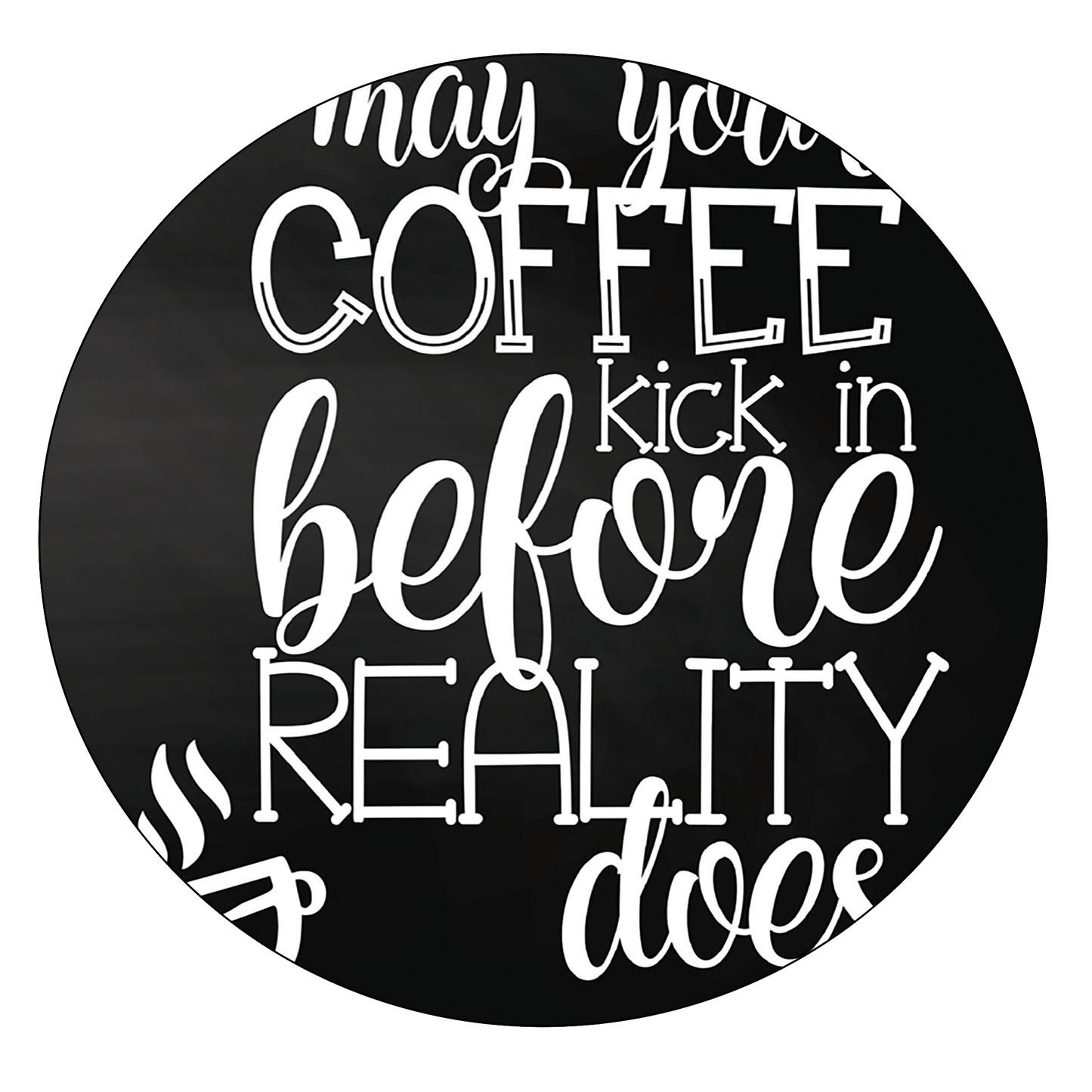 May Your Coffee Kick in Before Reality Does Coffee Mat