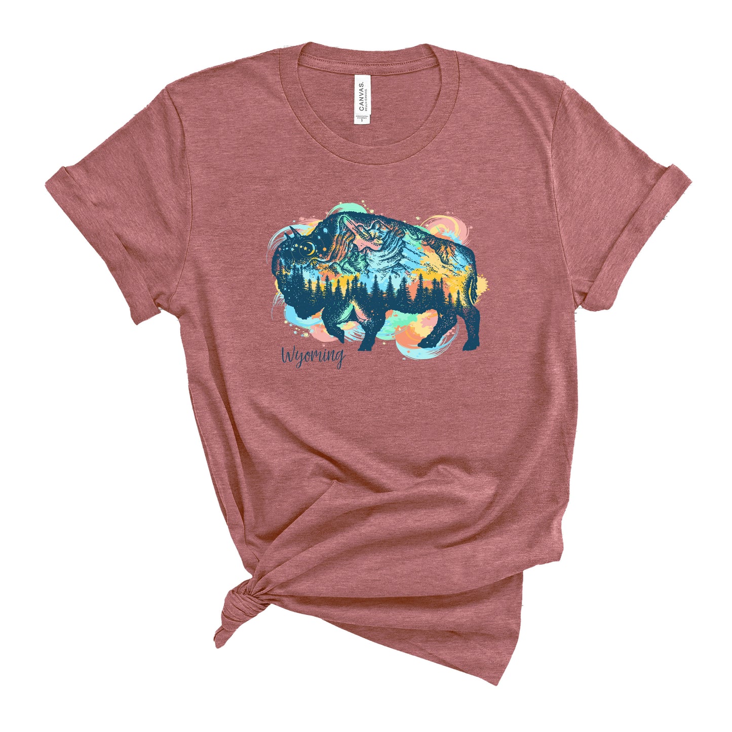 Wyoming Bison Collage T-Shirt
