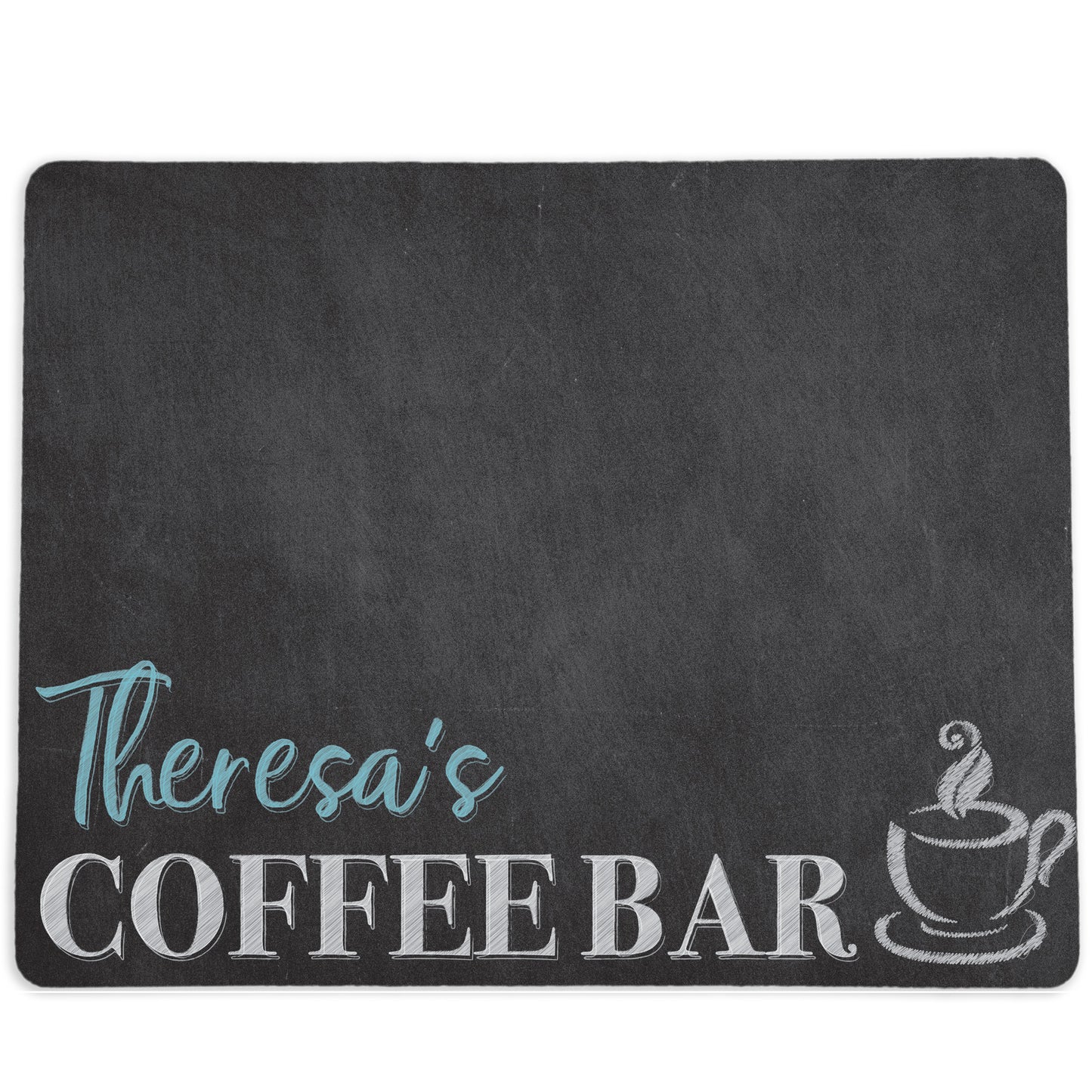 Personalized Chalkboard Coffee Maker Mat