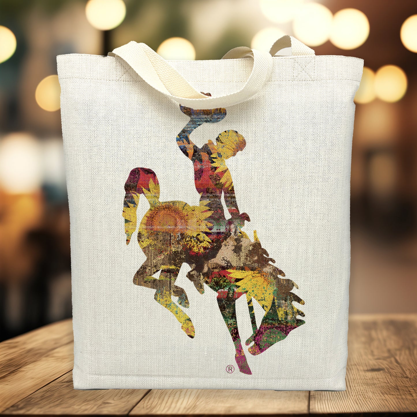 Sunflower Bucking Horse Tote