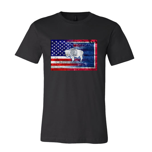 USA Wyoming Flag Unisex T-Shirt