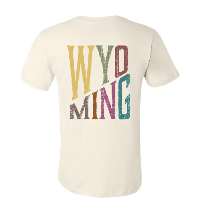 Color Block Wyoming T-Shirt – Bold & Stylish State Pride