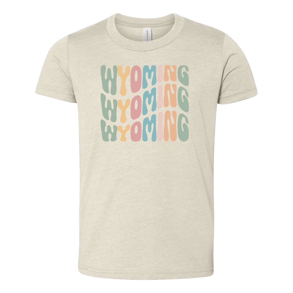 Retro Wyoming Wav Youth Toddler Baby T-Shirt - Kids Tee