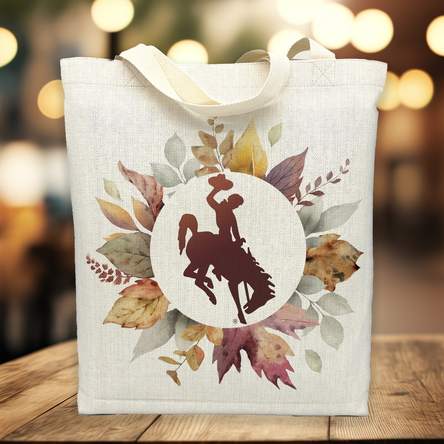 Autumn Leaves Bucking Horse Tote