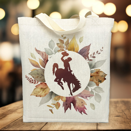 Autumn Leaves Bucking Horse Tote