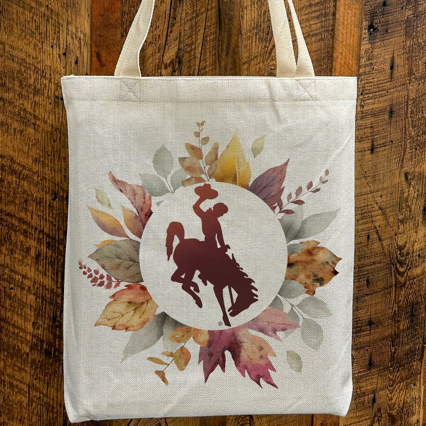 Autumn Leaves Bucking Horse Tote