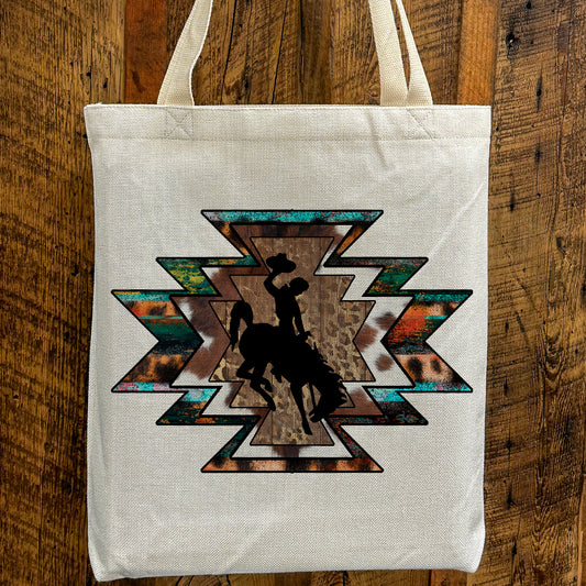 Aztec Bucking Horse Tote