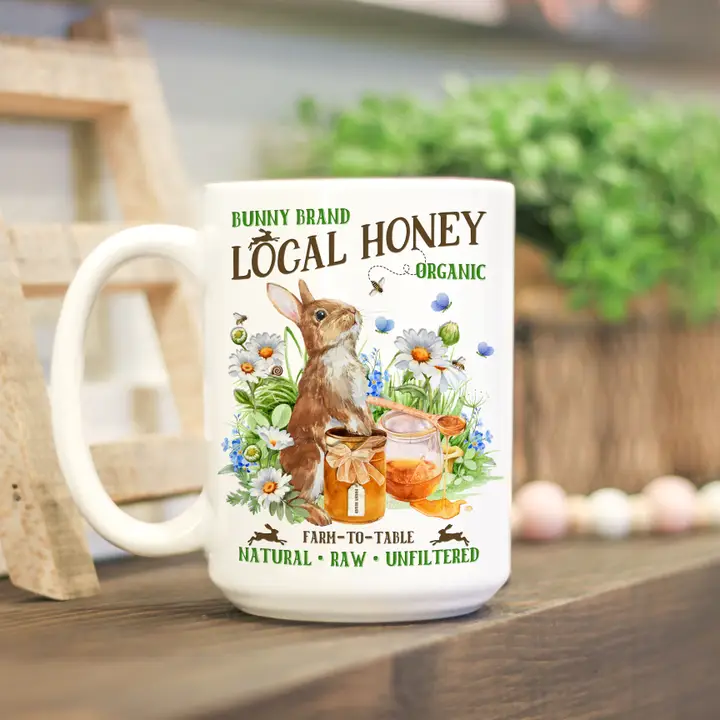 Bunny Brand Local Honey White Ceramic Mug – Sweet & Rustic Drinkware