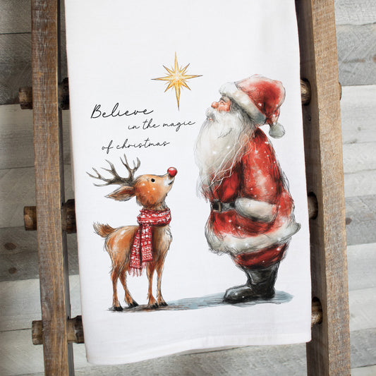 Believe in the Magic of Christmas Tea Towel